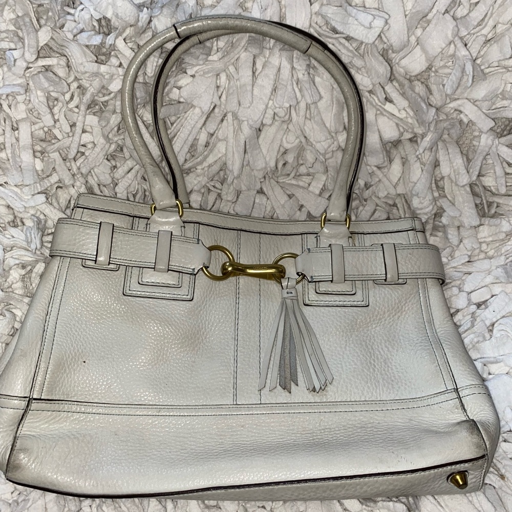 Coach Hampton Leather Shoulder Bag Satchel